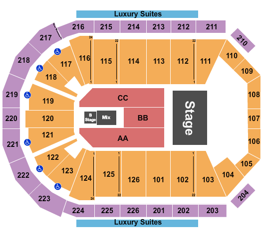 Maverik Center Josh Groban Seating Chart